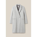 Claudie Pierlot - Manteau Mi-Long Tailleur Gris Clair