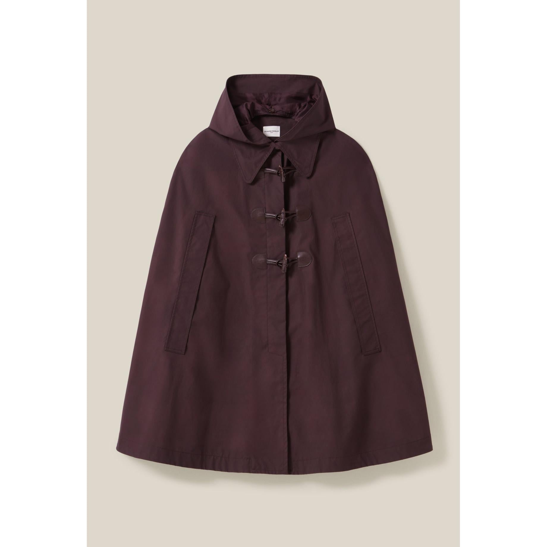 Plum Removable Hooded Cape