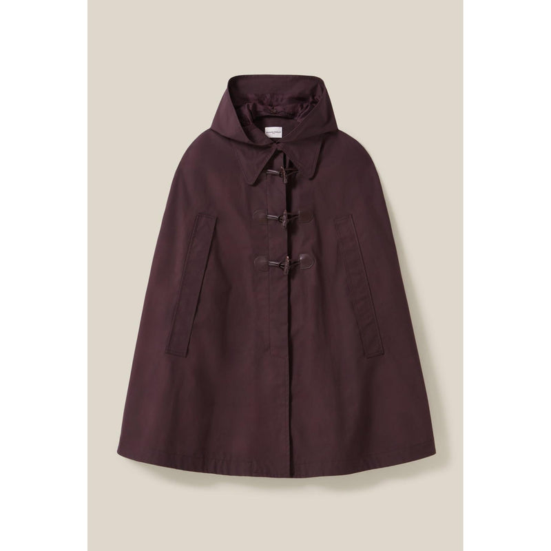 Claudie Pierlot - Cape À Capuche Amovible Prune