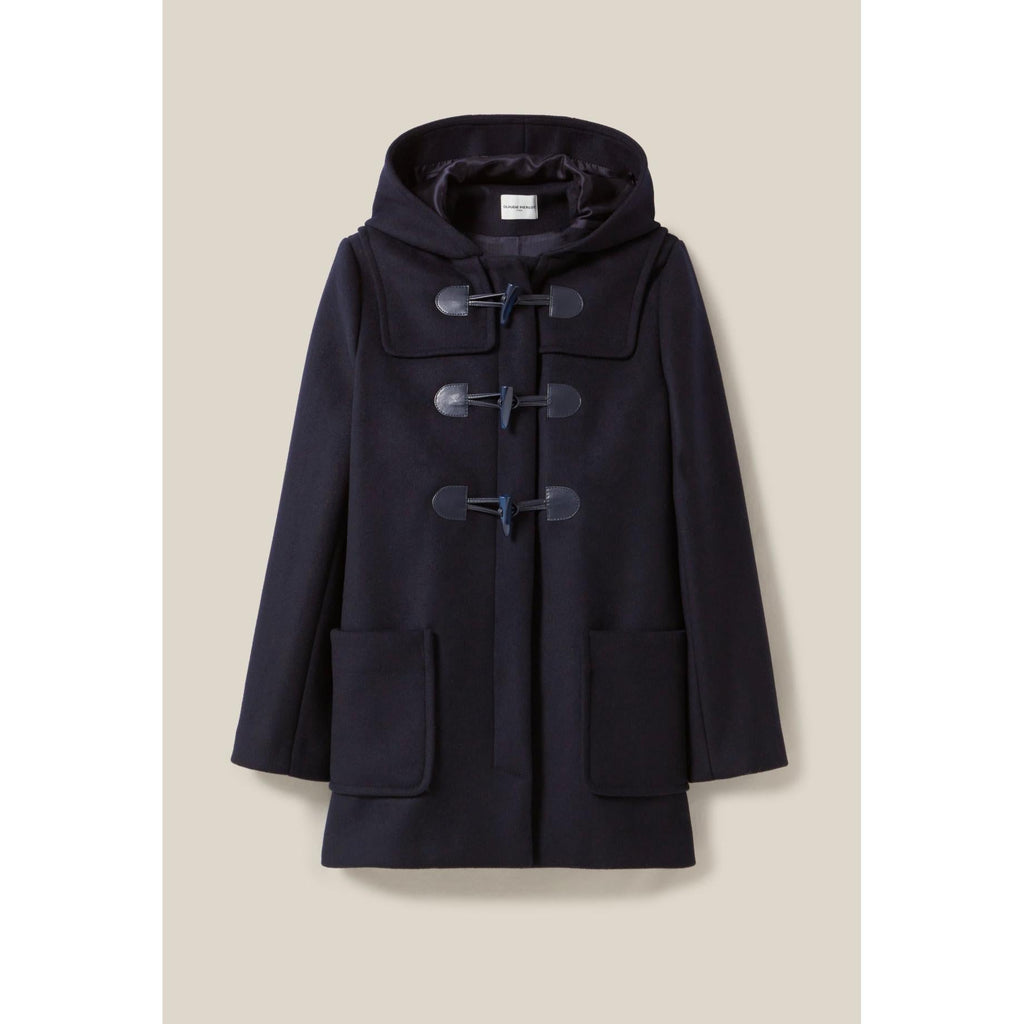 Navy Blue Short Hooded Coat