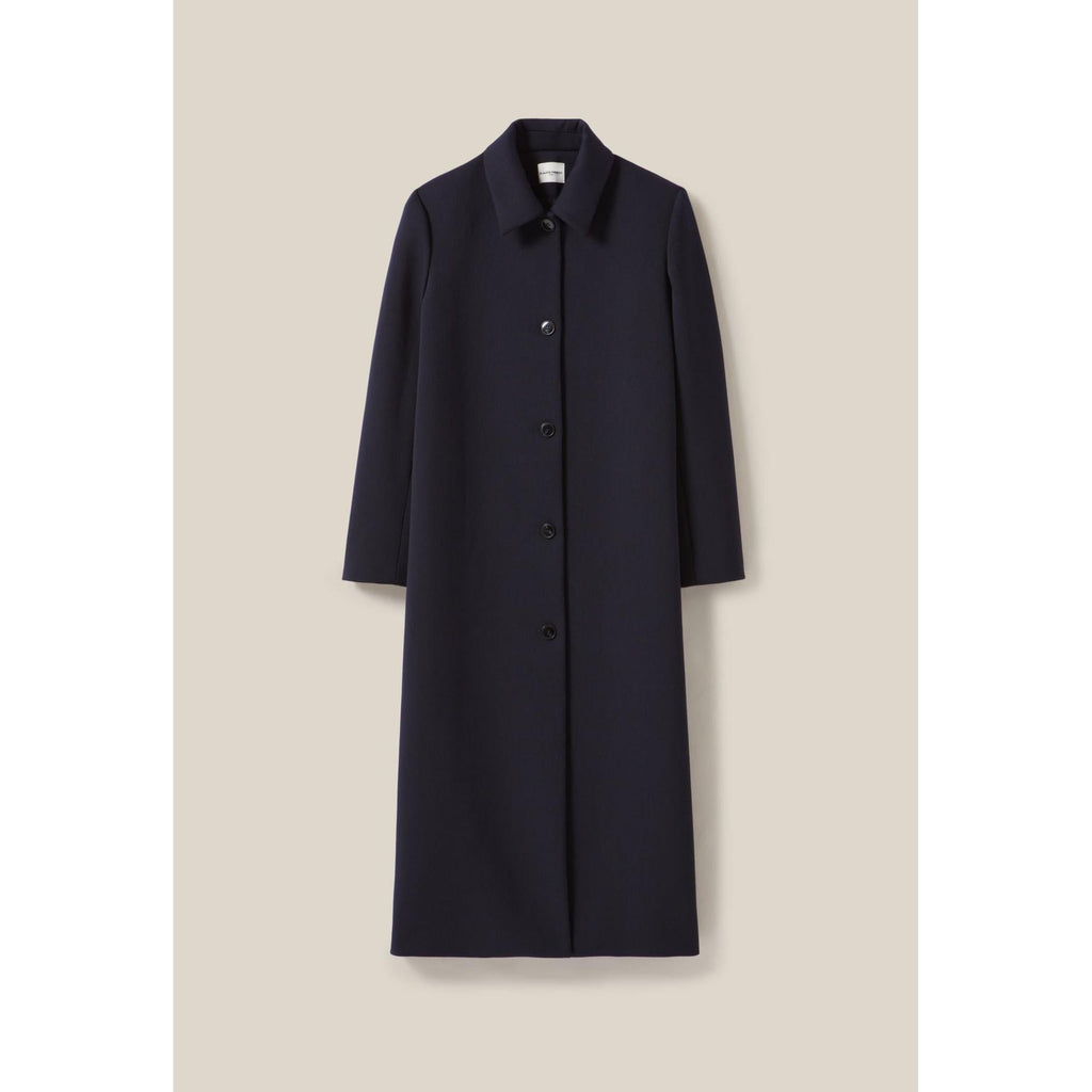 Long Straight Cut Blue Coat