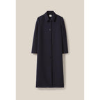 Long Straight Cut Blue Coat