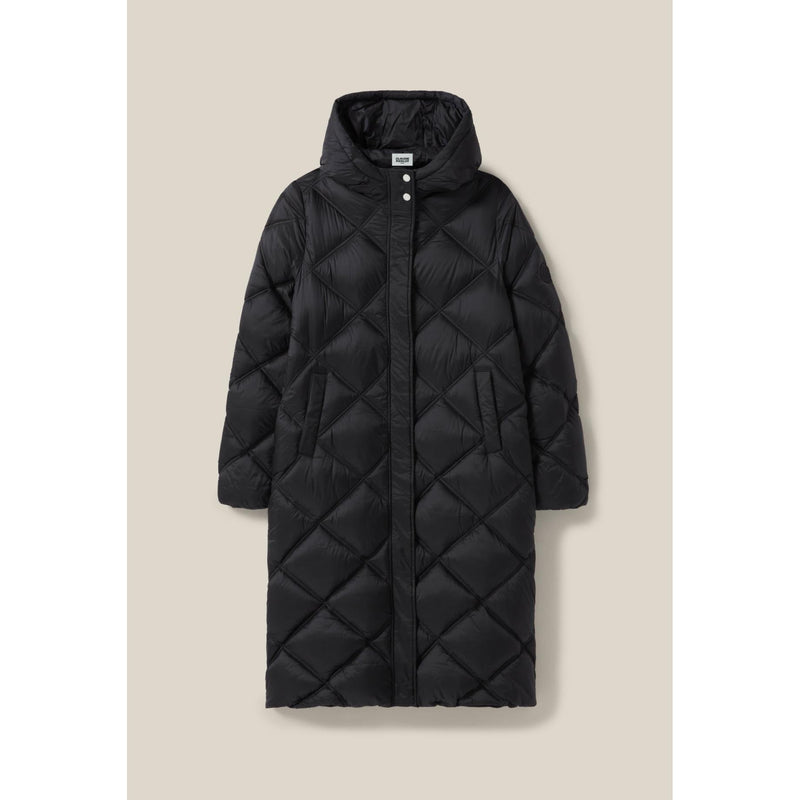 Chaqueta larga acolchada con capucha