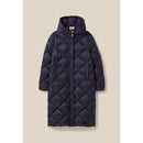 Chaqueta larga acolchada con capucha