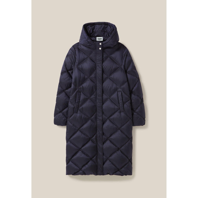 Chaqueta larga acolchada con capucha