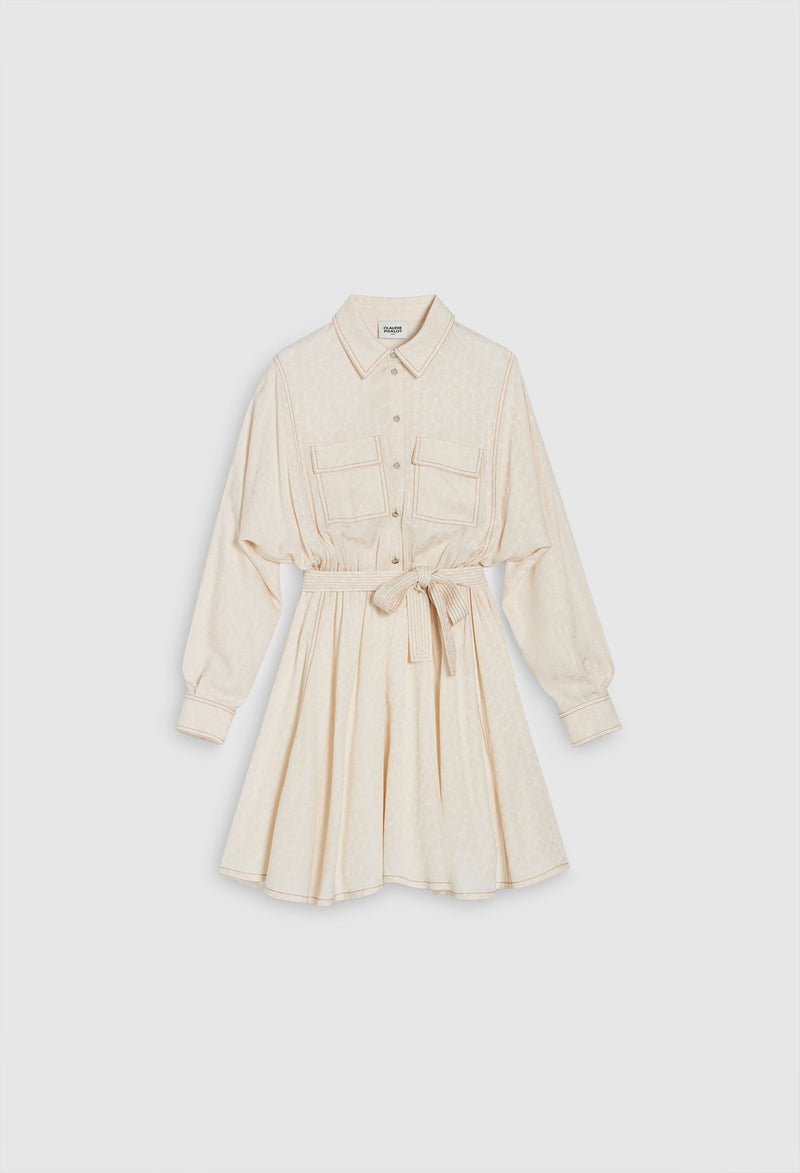 Claudie Pierlot - C&T dress - Rupie - Ecru