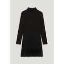 Robe Twist Courte Plissée Noire