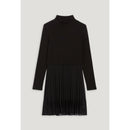 Robe Twist Courte Plissée Noire
