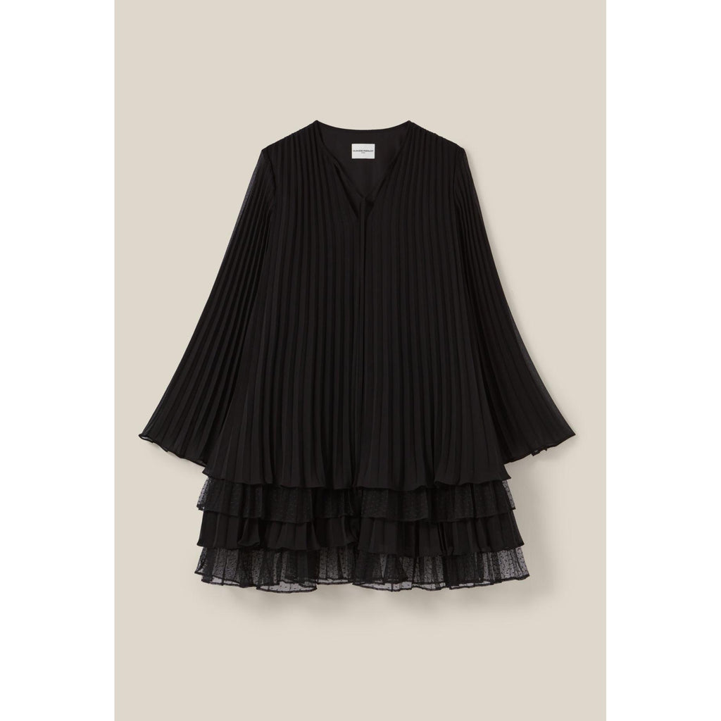 Robe Courte Noire Volantée