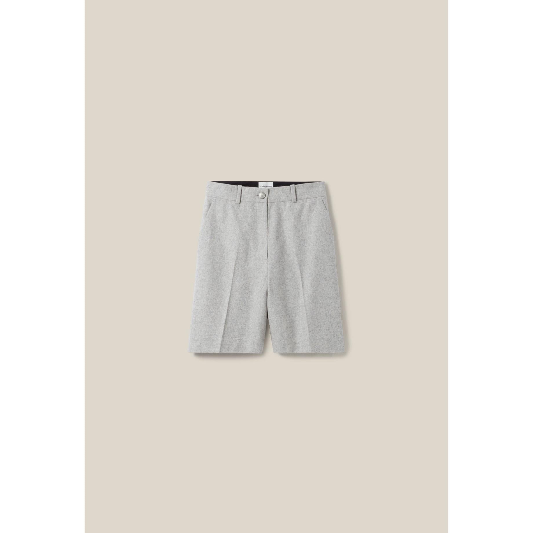 Bermudas Rectas Gris Claro