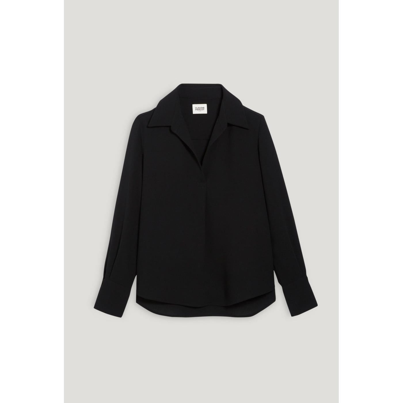 Black Fluid Blouse