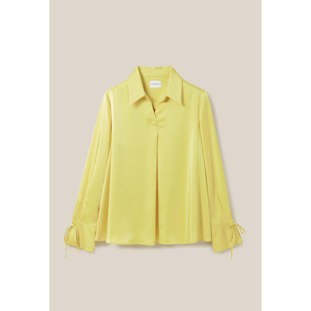 Open Collar Fluid Blouse