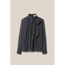 Blouse Lavallière Carreaux Fluide