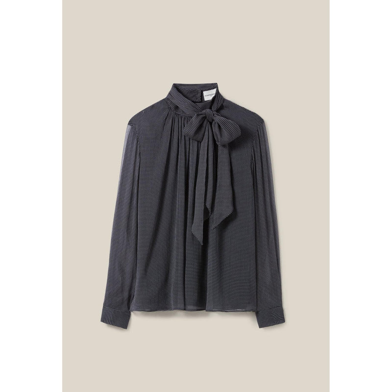 Blouse Lavallière Carreaux Fluide
