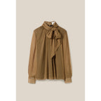 Fluid Check Lavallière Blouse
