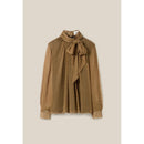 Blouse Lavallière Carreaux Fluide