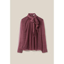 Blouse Lavallière Carreaux Fluide