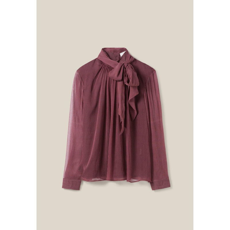 Blouse Lavallière Carreaux Fluide