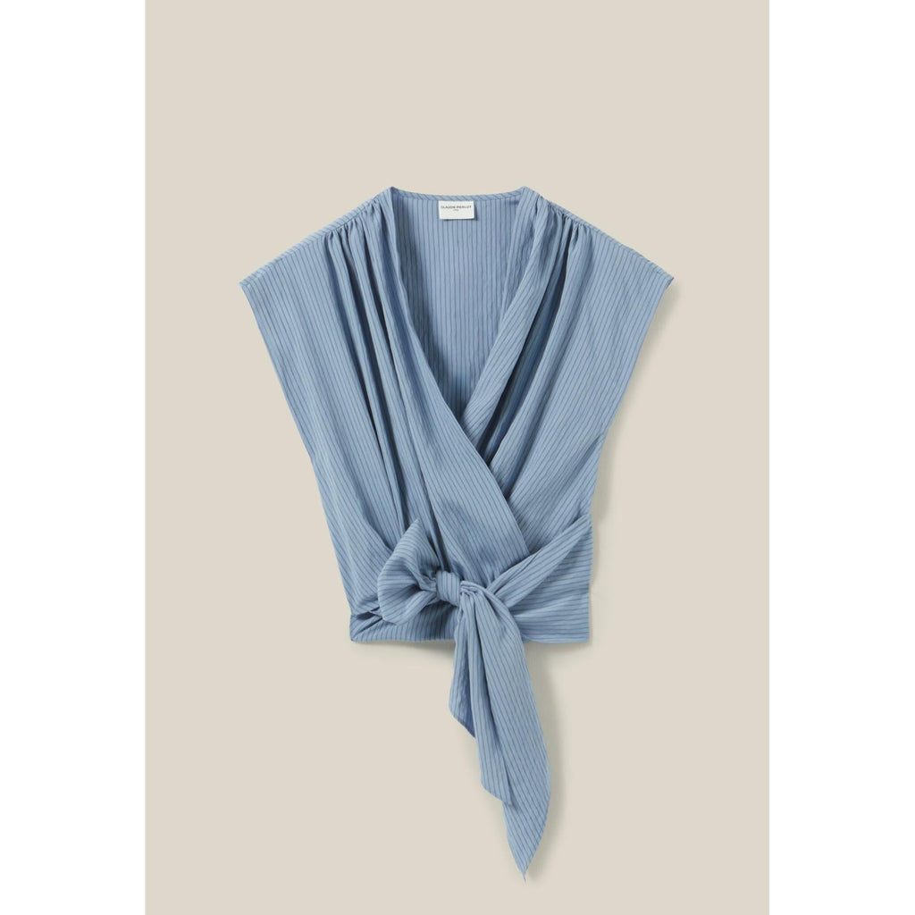 Claudie Pierlot - Striped Wrap Blouse