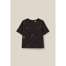 Top Noir Sequins Brodés