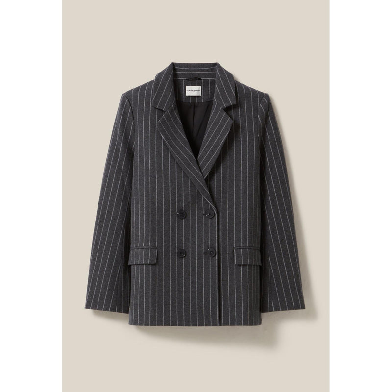 Veste Tailleur Rayée Oversized