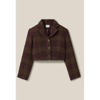 Claudie Pierlot - Veste Courte Carreaux Boutonnée