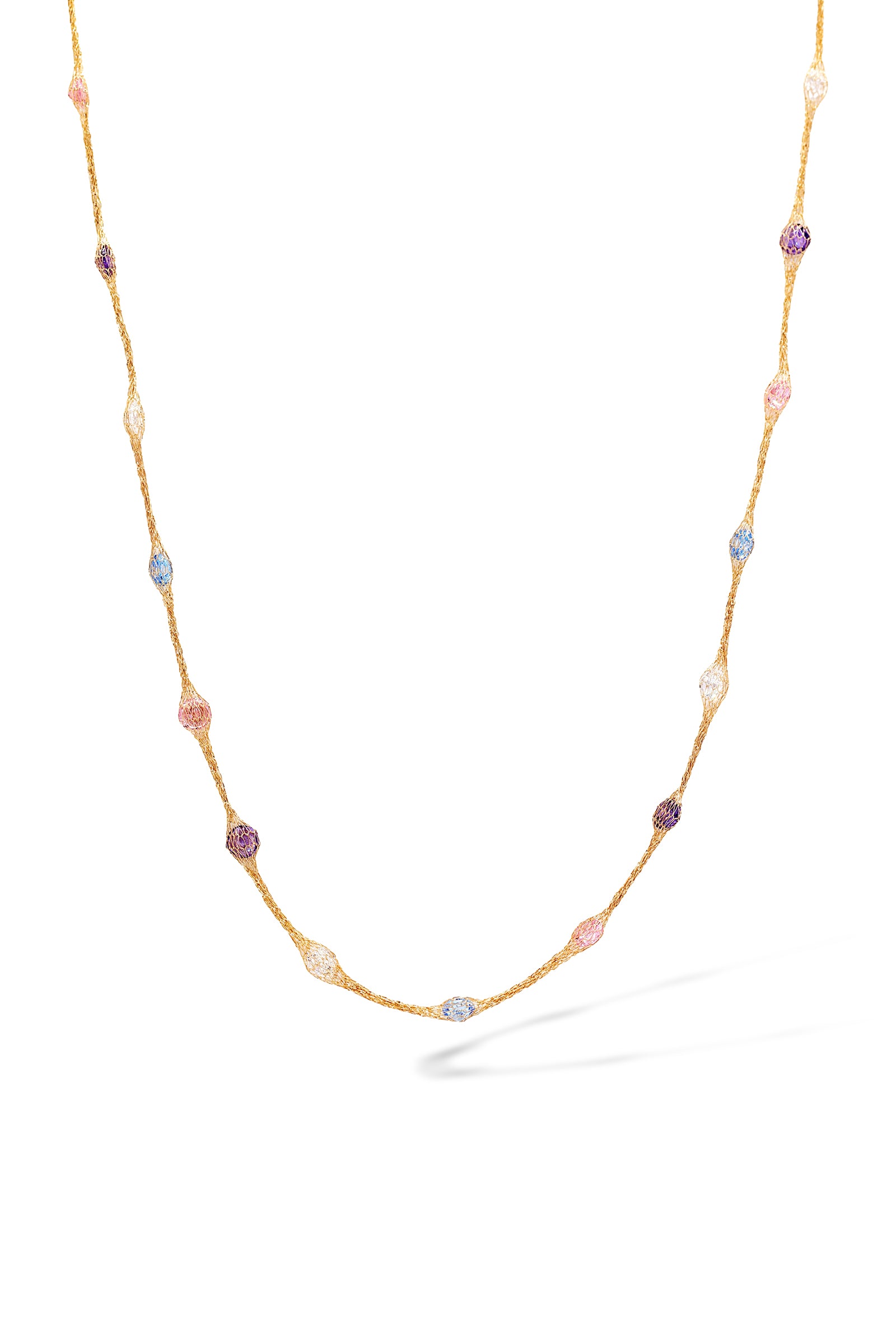 Collier "Constellation Ovale Pastel" Or Jaune 375/1000 et Zirconium