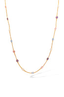 Collier "Constellation Ovale Pastel" Or Jaune 375/1000 et Zirconium