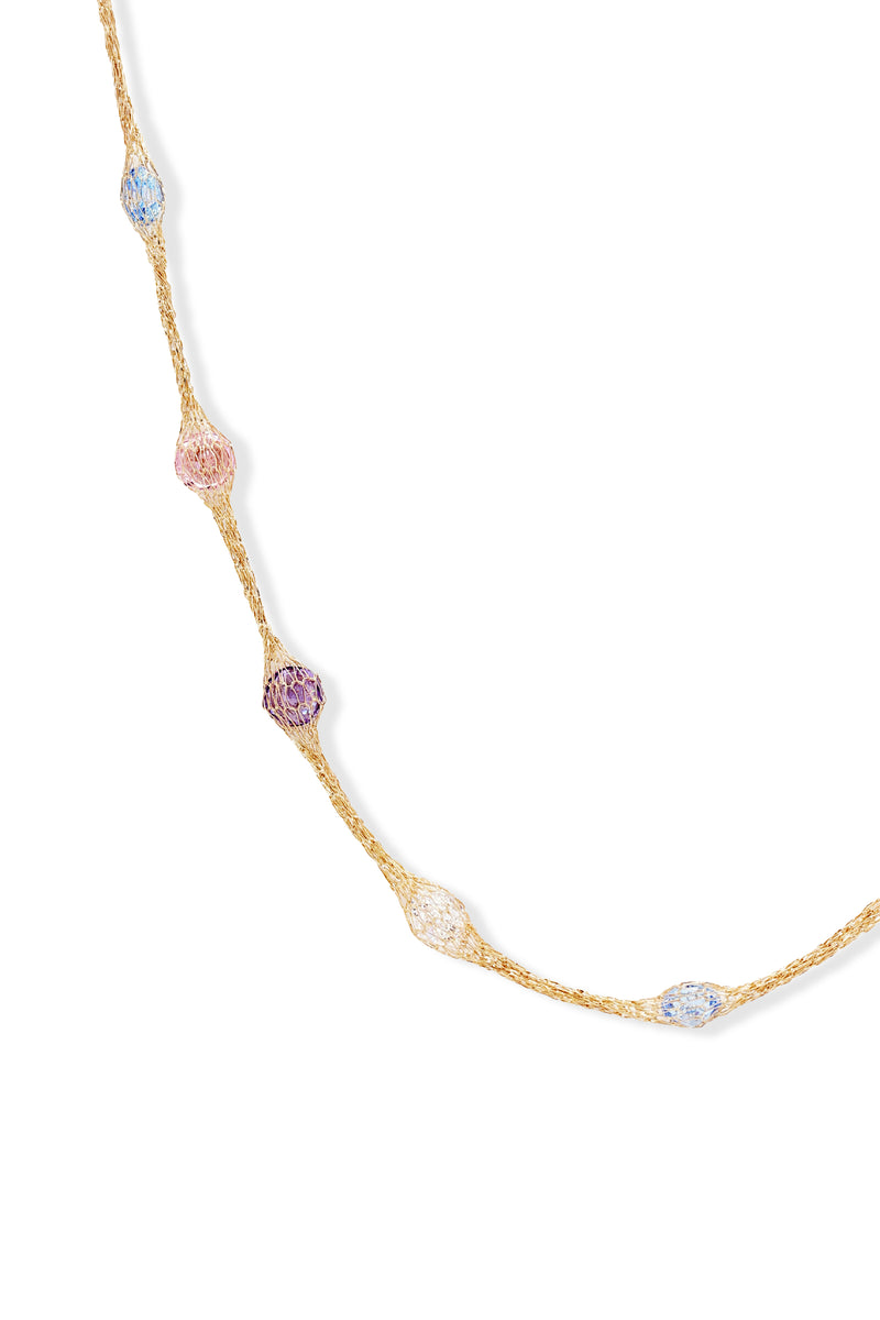 Collier "Constellation Ovale Pastel" Or Jaune 375/1000 et Zirconium