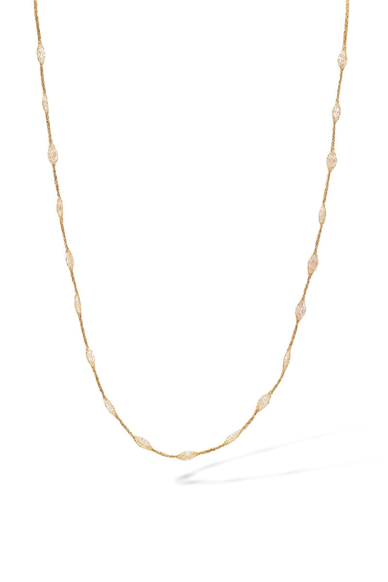 Collier "Éclat D'Amande" Or Jaune 375/1000 Et Zirconium