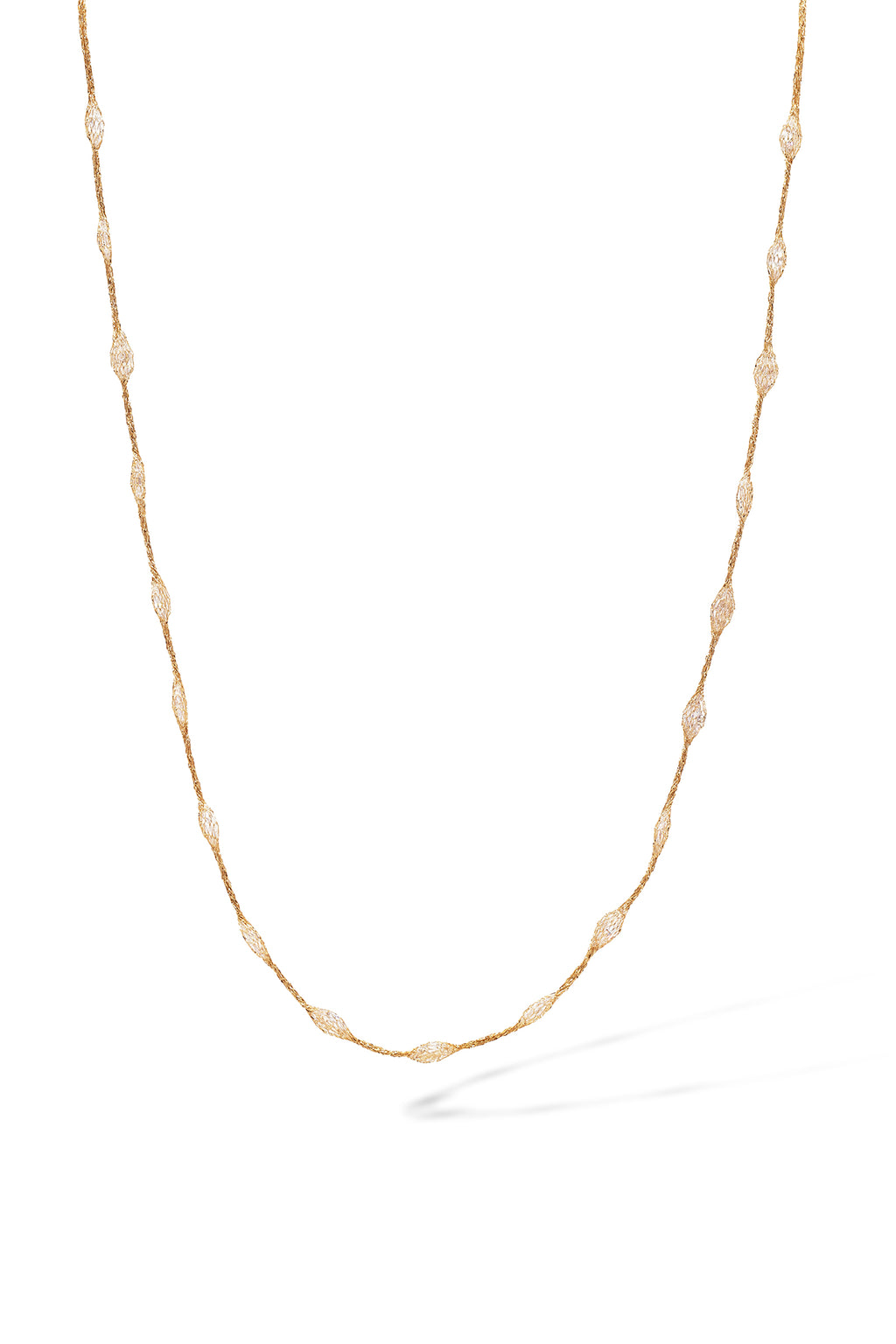 Collar “Éclat D’Amande” Oro amarillo 375/1000 y Circonio