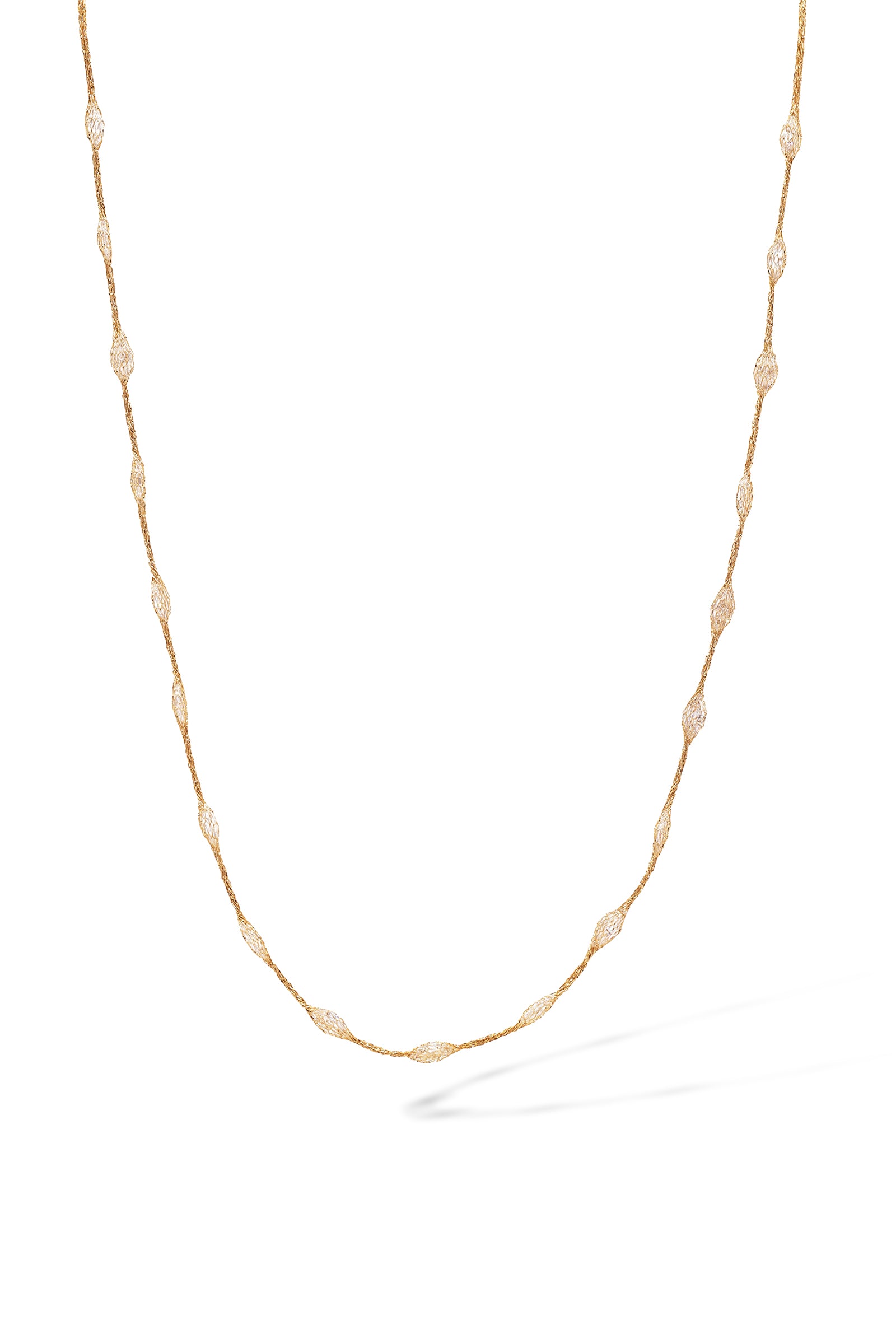 Collar “Éclat D’Amande” Oro amarillo 375/1000 y Circonio