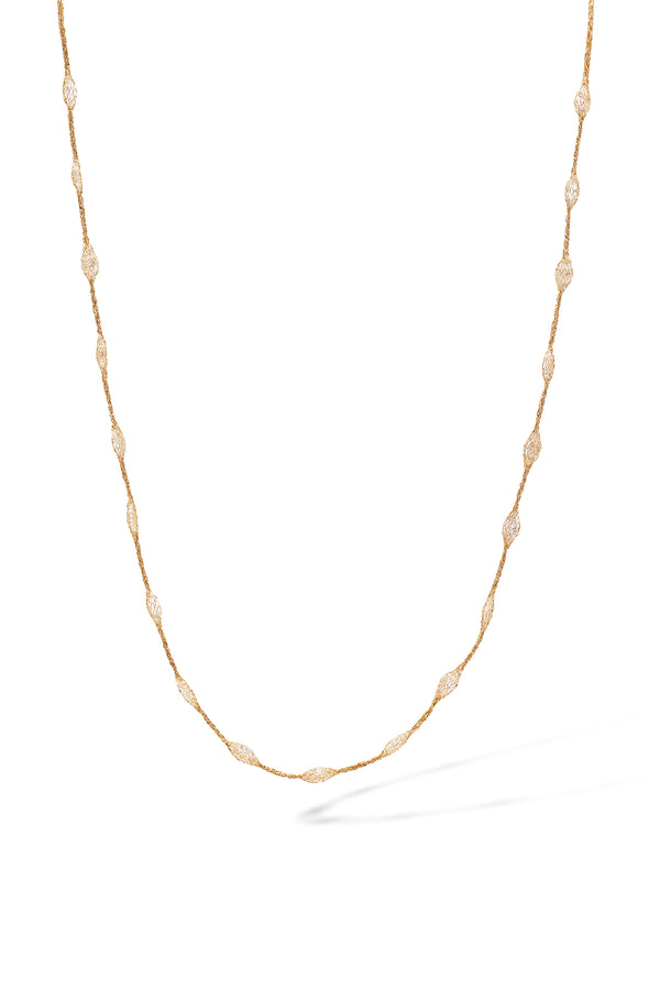 Collier "Éclat D'Amande" Or Jaune 375/1000 et Zirconium