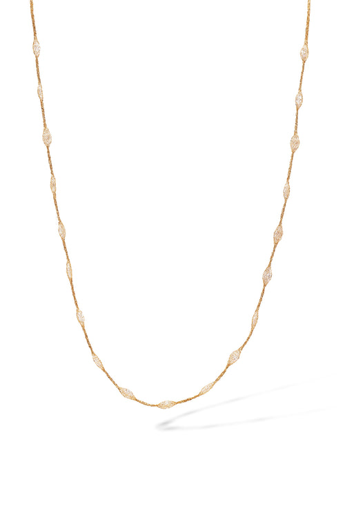 Collier "Éclat D'Amande" Or Jaune 375/1000 et Zirconium