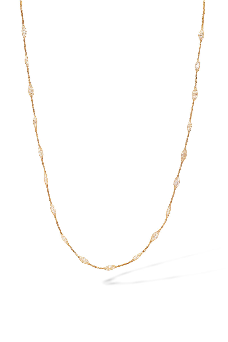 Collier "Éclat D'Amande" Or Jaune 375/1000 et Zirconium