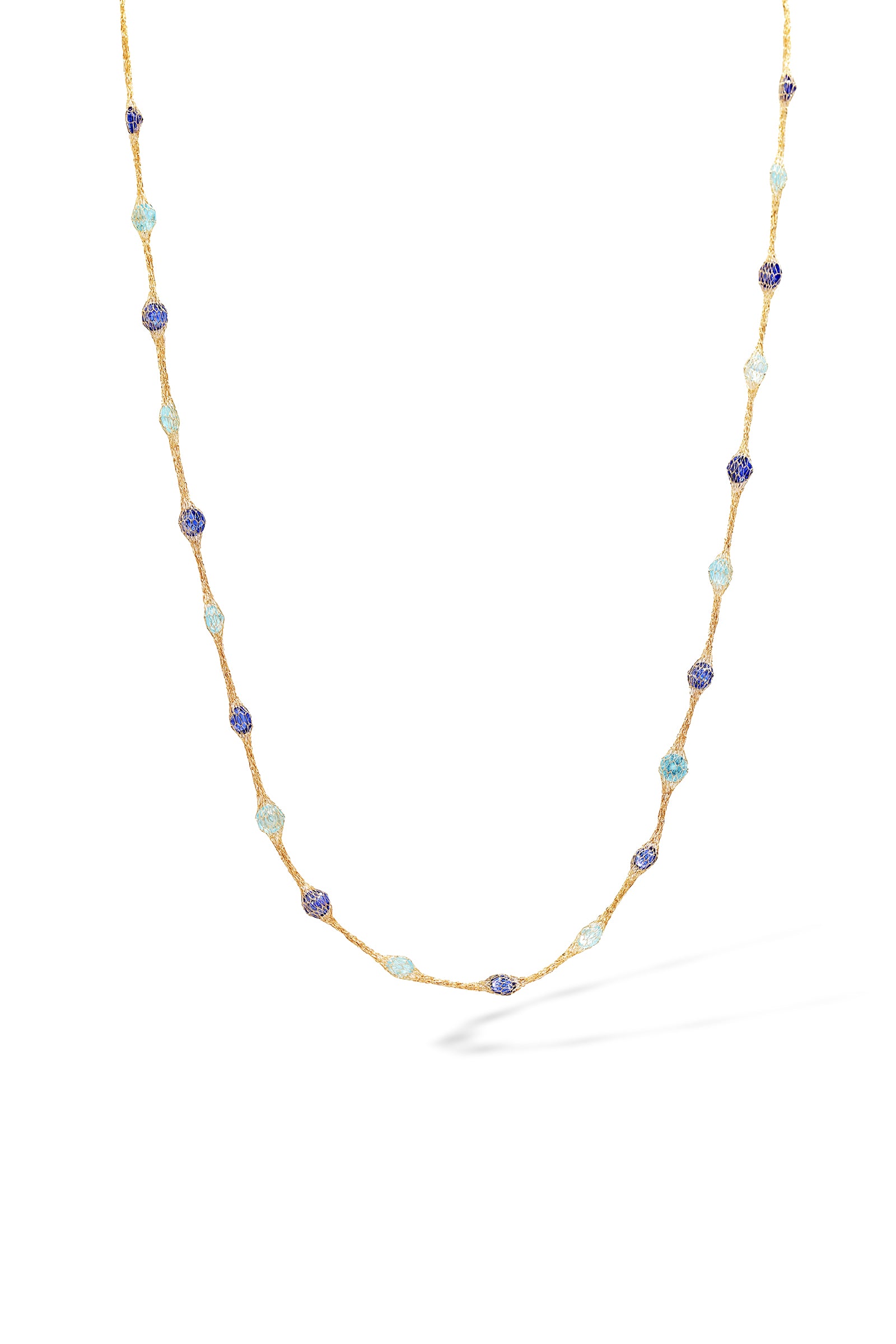 Collar “Oval Lagoon Constellation” Oro amarillo 375/1000 y Circonio