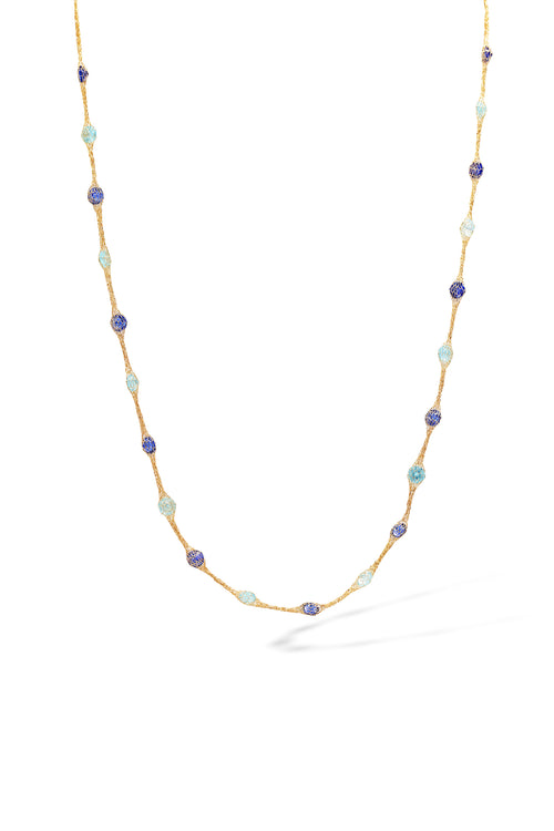 Collier "Constellation Ovale Lagon" Or Jaune 375/1000 et Zirconium