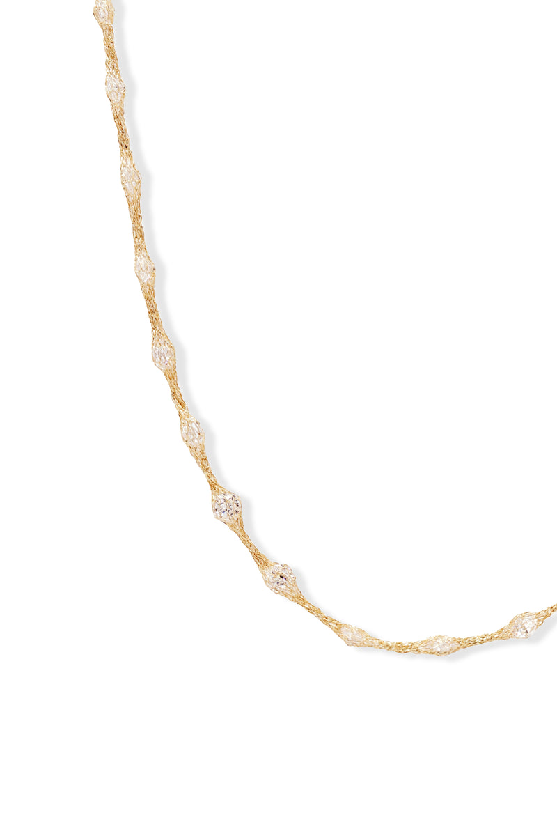 Collier "Constellation Ovale" Or Jaune 375/1000 et Zirconium