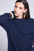 Pull Col Rond Oversize Cgiada - Bleu Marine - Femme