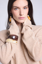 Pull Col Rond Oversize Cgiada - Beige Creme - Femme