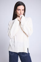 Pull Col Rond Oversize Cgiada - Blanc - Femme