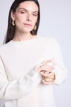 Pull Col Rond Oversize Cgiada - Blanc - Femme
