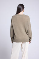 Cgiada Oversized Round Neck Sweater - Khaki Green - Women