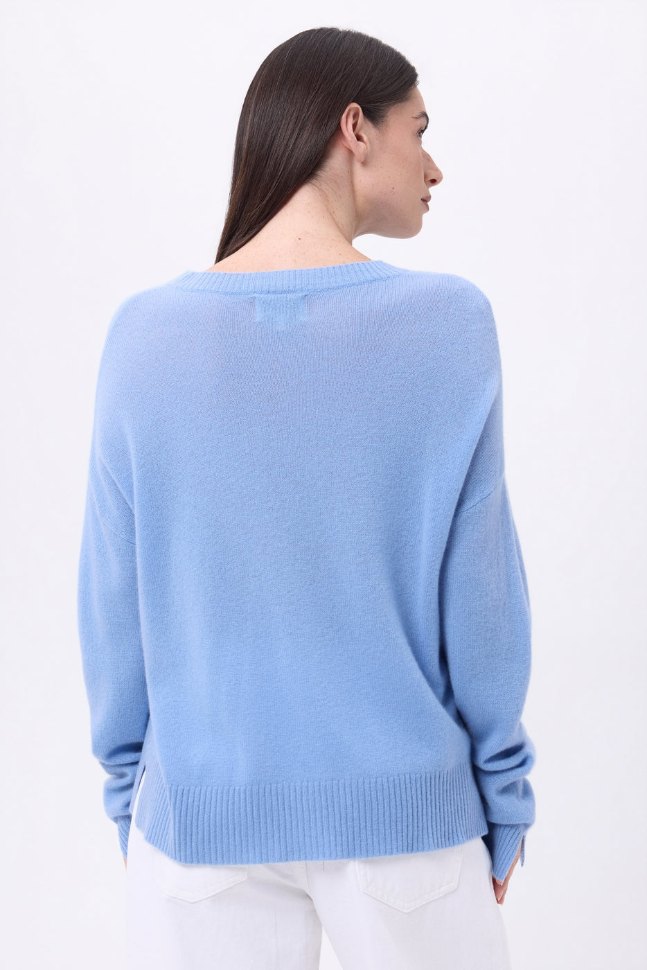 Pull Col Rond Oversize Cgiada - Bleu Clair - Femme