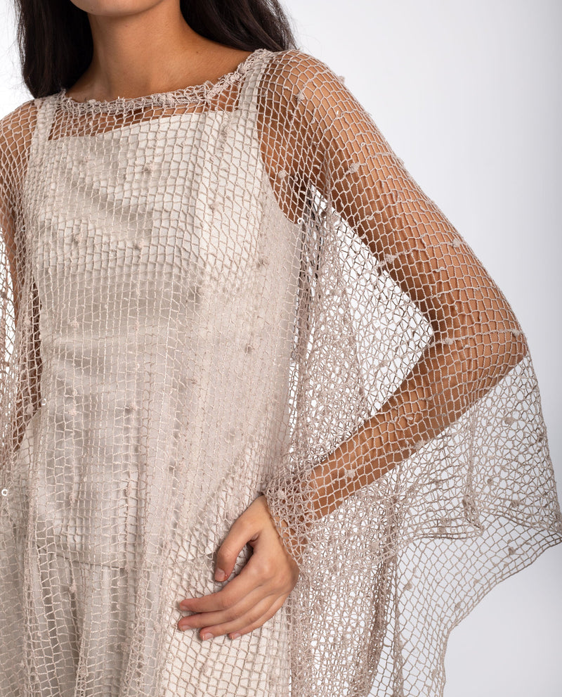 Cape Crochet Anna - Taupe