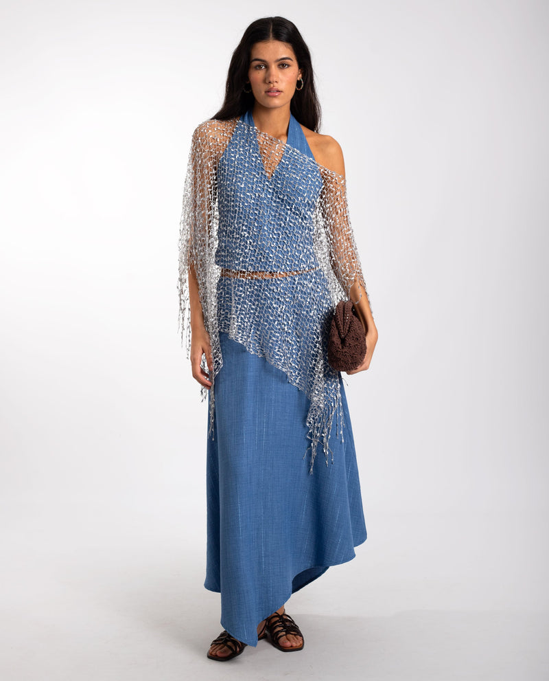 Cape Crochet Bella - Argent