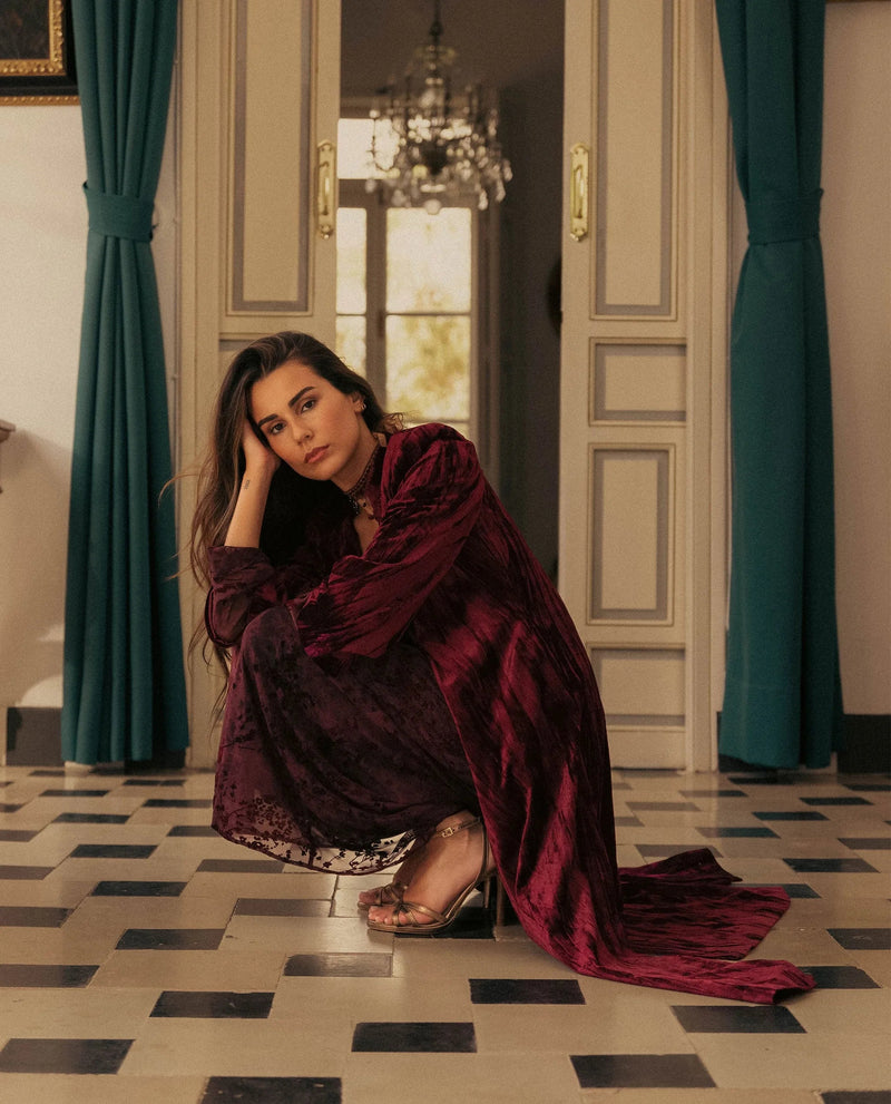 Caftan Simona - Bordeaux