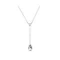 "Goutte D'Azur 0.35Ct/1" Necklace in 375/1000 White Gold and Topaz