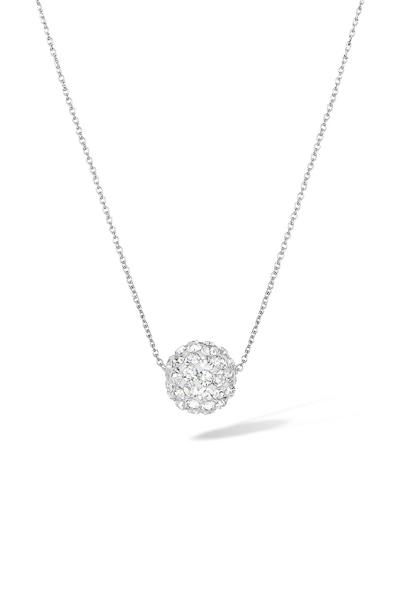 Collier "Bulle De Crystal" Or Blanc 375/1000