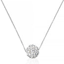 Collier "Bulle De Crystal" Or Blanc 375/1000
